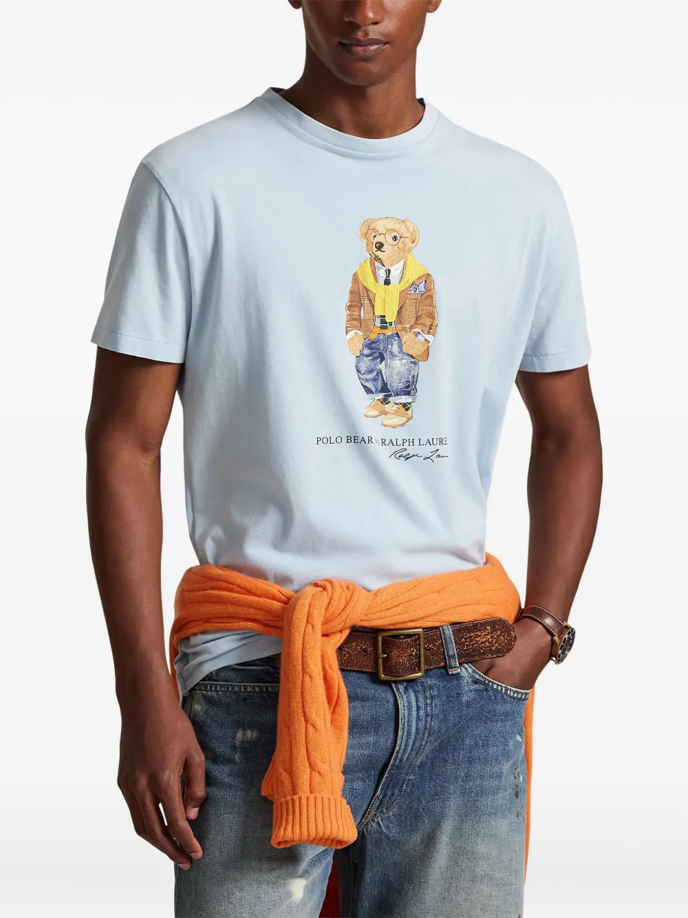 Polo Ralph Lauren T-shirt met teddybeerprint Blauw