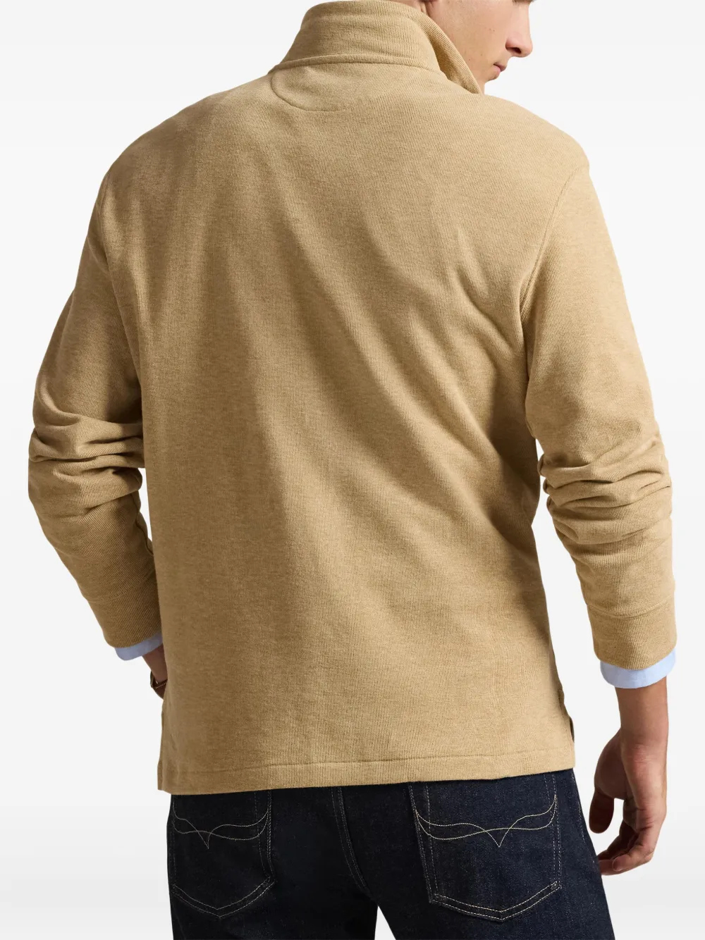 Polo Ralph Lauren Quarter-zip Sweatshirt In Brown