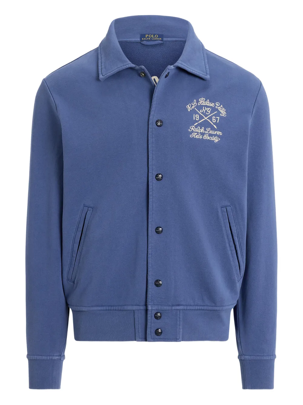 Polo Ralph Lauren Embroidered-detail Bomber Jacket In Blue