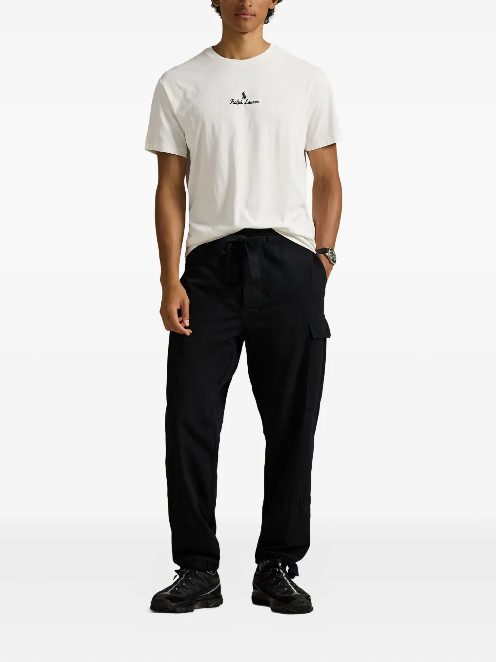 Polo Ralph Lauren Short-sleeve Jersey Knit Script Graphic T-shirt In White