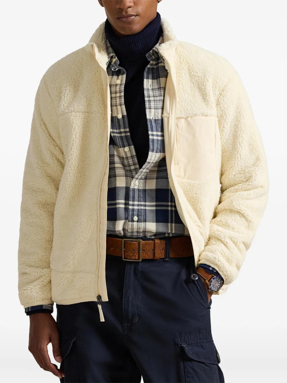 Polo Ralph Lauren Sweater met volledige rits en col Beige
