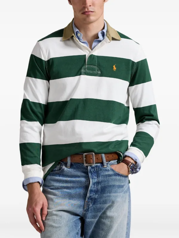 Polo Ralph Lauren ストライプ ポロシャツ | グリーン | FARFETCH JP