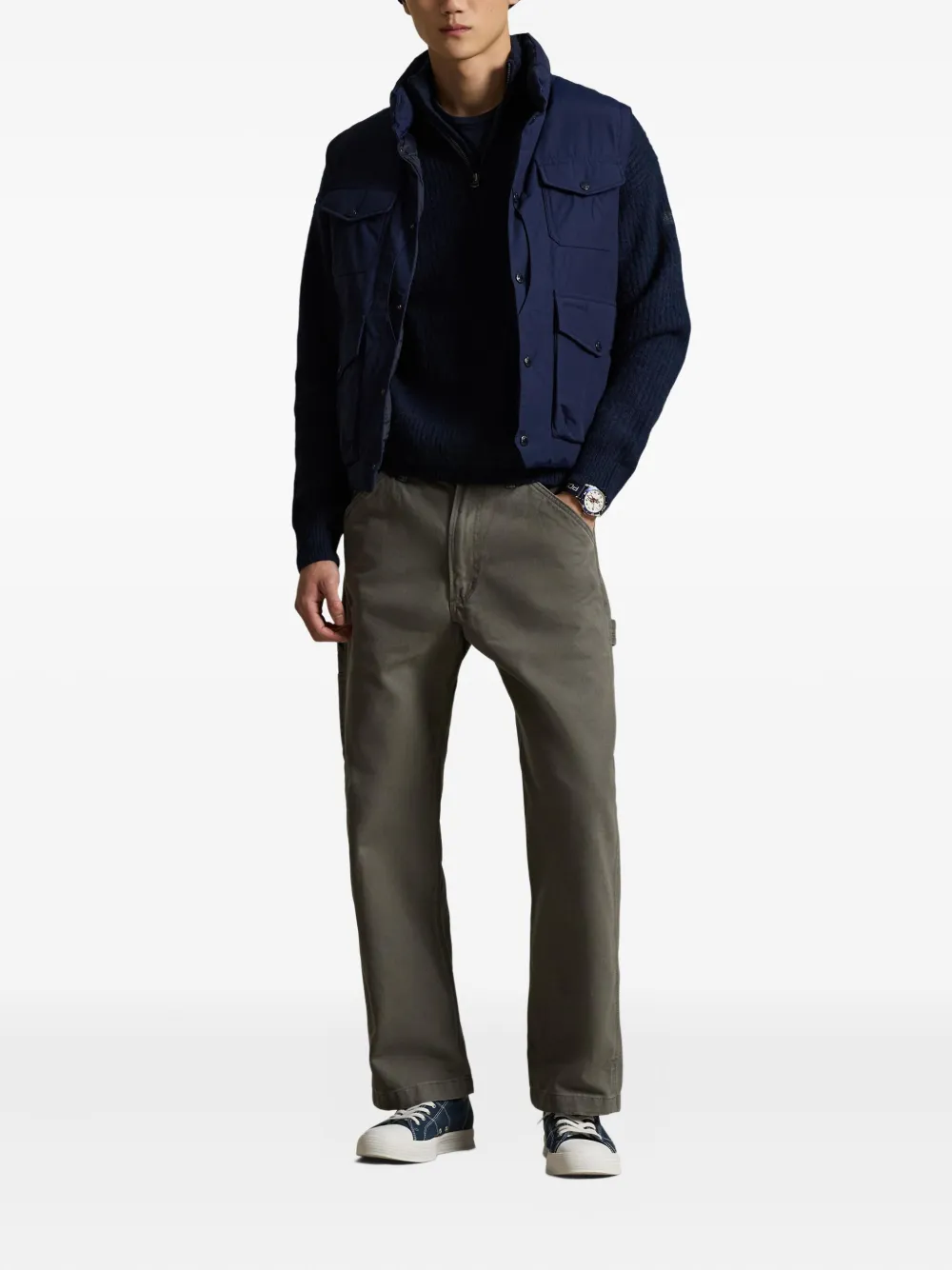 Polo Ralph Lauren Buttoned Straight-leg Jeans In Gray