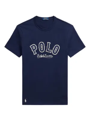 Polo Ralph Lauren Lauren logo-printed crew-neck T-shirt | Blue