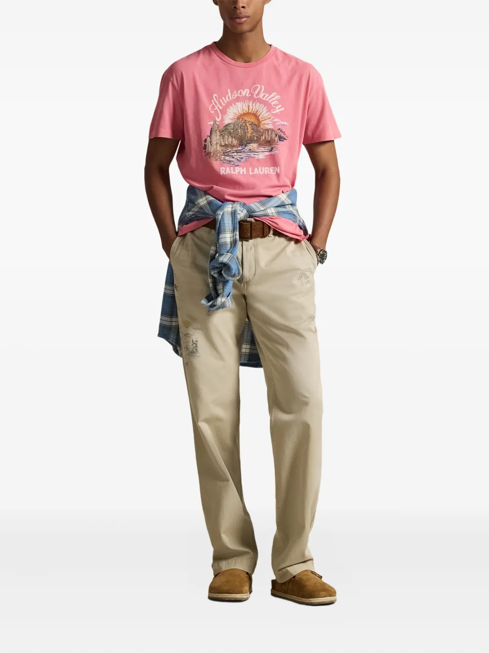 Polo Ralph Lauren Short-sleeved Print T-shirt In Pink