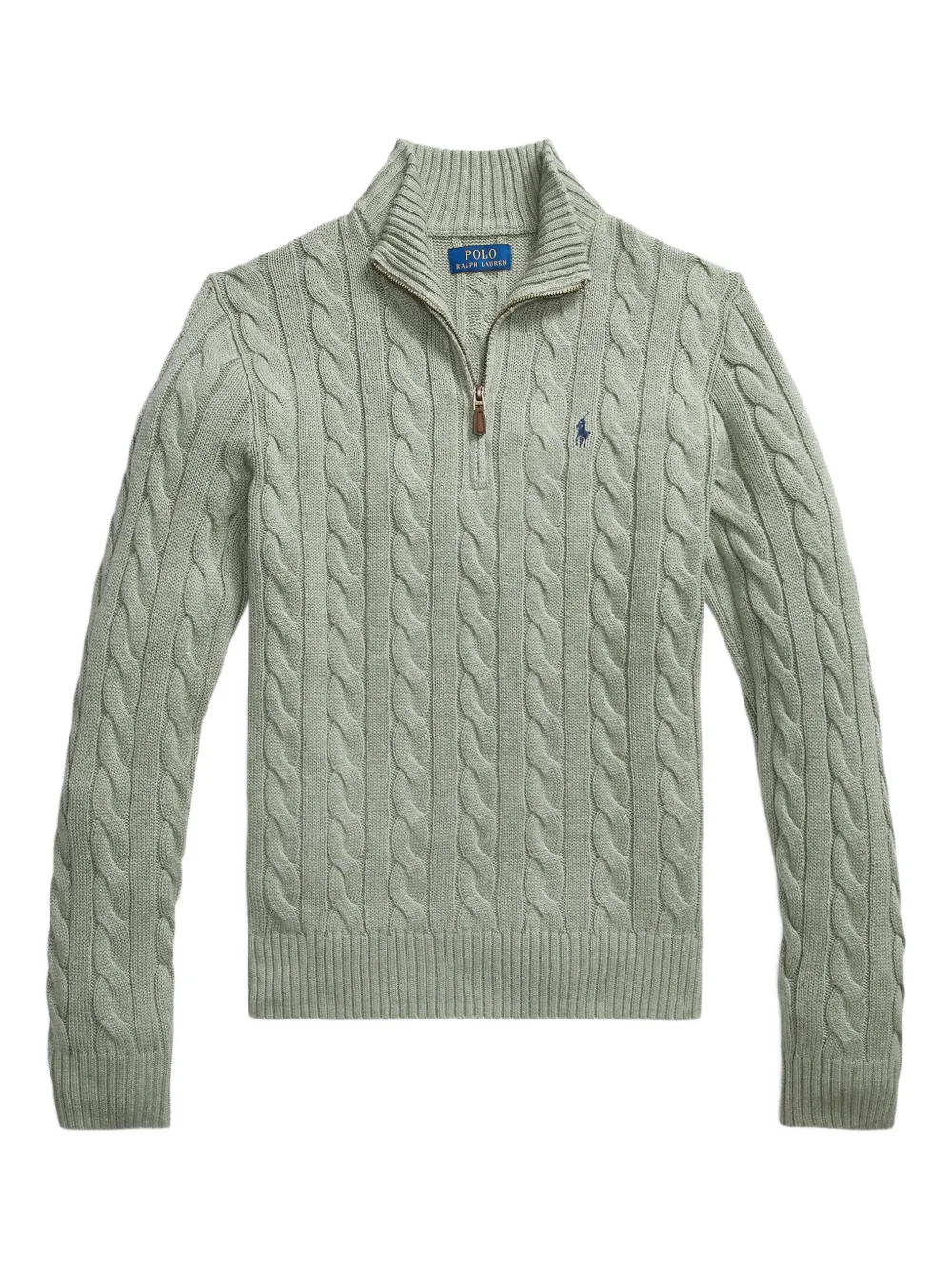 Polo Ralph Lauren cable-knit half-zip pullover - グリーン Polo Ralph Lauren cable-knit half-zip pullover - グリーン