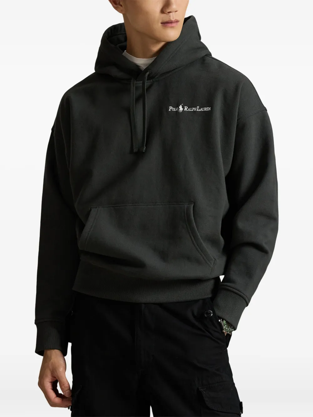 Polo Ralph Lauren Hoodie met opgestikte zak Grijs