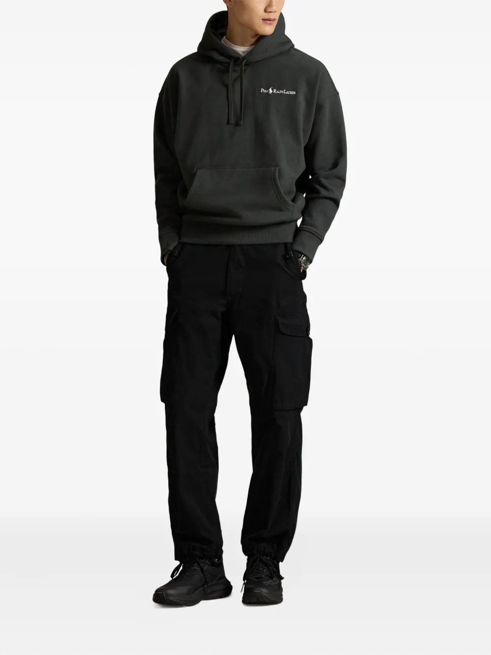 Polo Ralph Lauren Hoodie met opgestikte zak Grijs