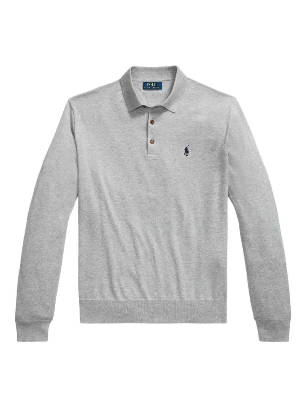 Polo Ralph Lauren long-sleeve polo-collar sweater - Grigio
