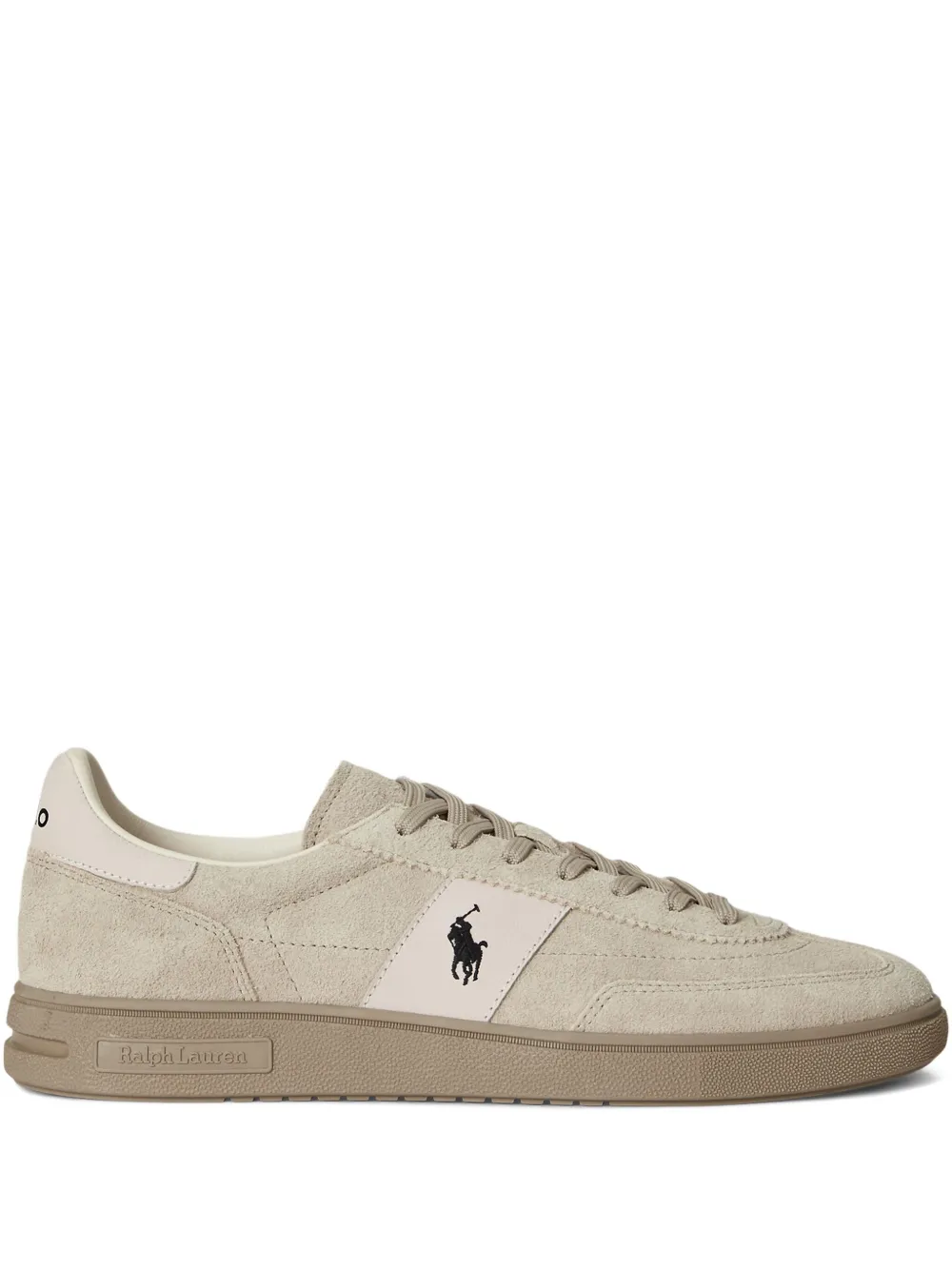 Polo Ralph Lauren Suède sneakers met logodetail Blauw