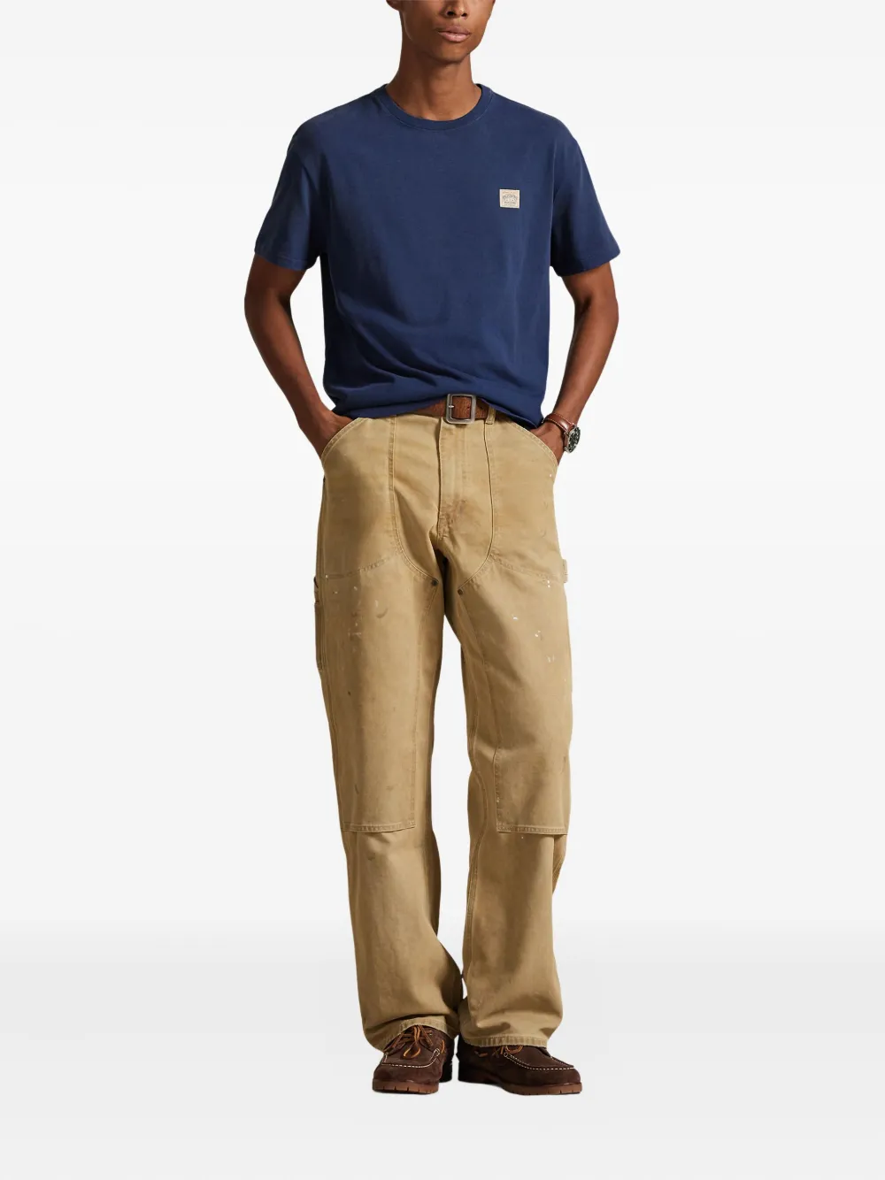 Polo Ralph Lauren Crew-neck Patch T-shirt In Blue