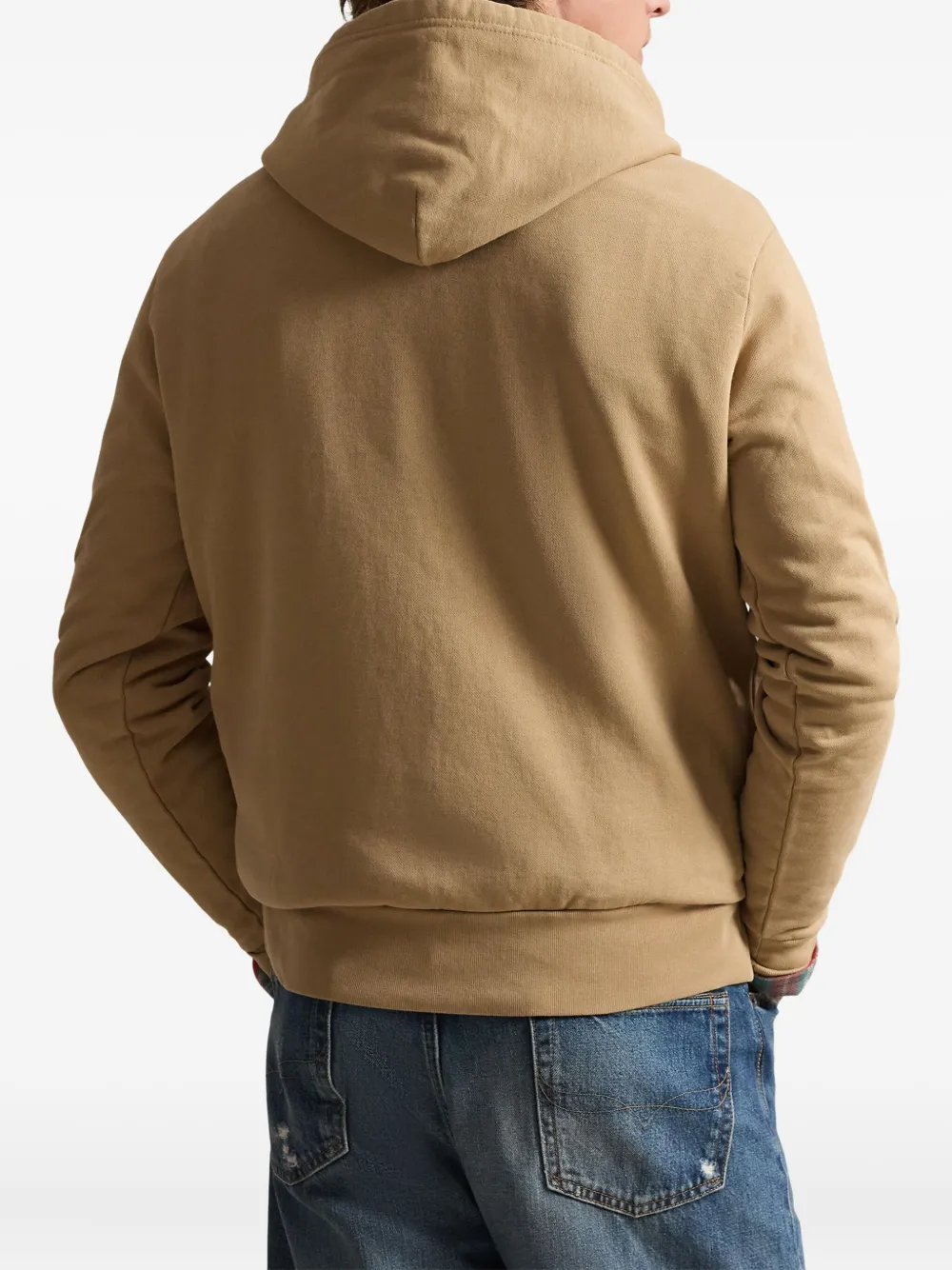Polo Ralph Lauren Loopback Cotton Fleece Hoodie In Neutral