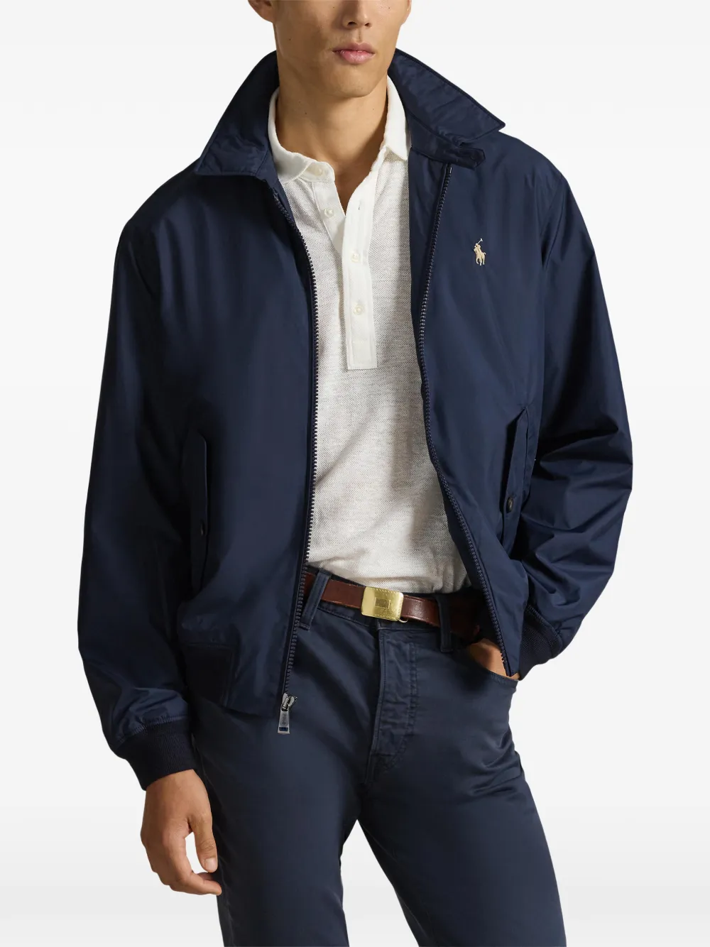 Polo Ralph Lauren zip-up logo-detail Jacket | Blue | FARFETCH
