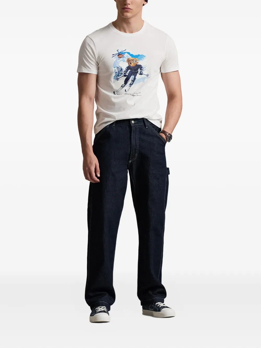 Polo Ralph Lauren Crew-neck Graphic T-shirt In White