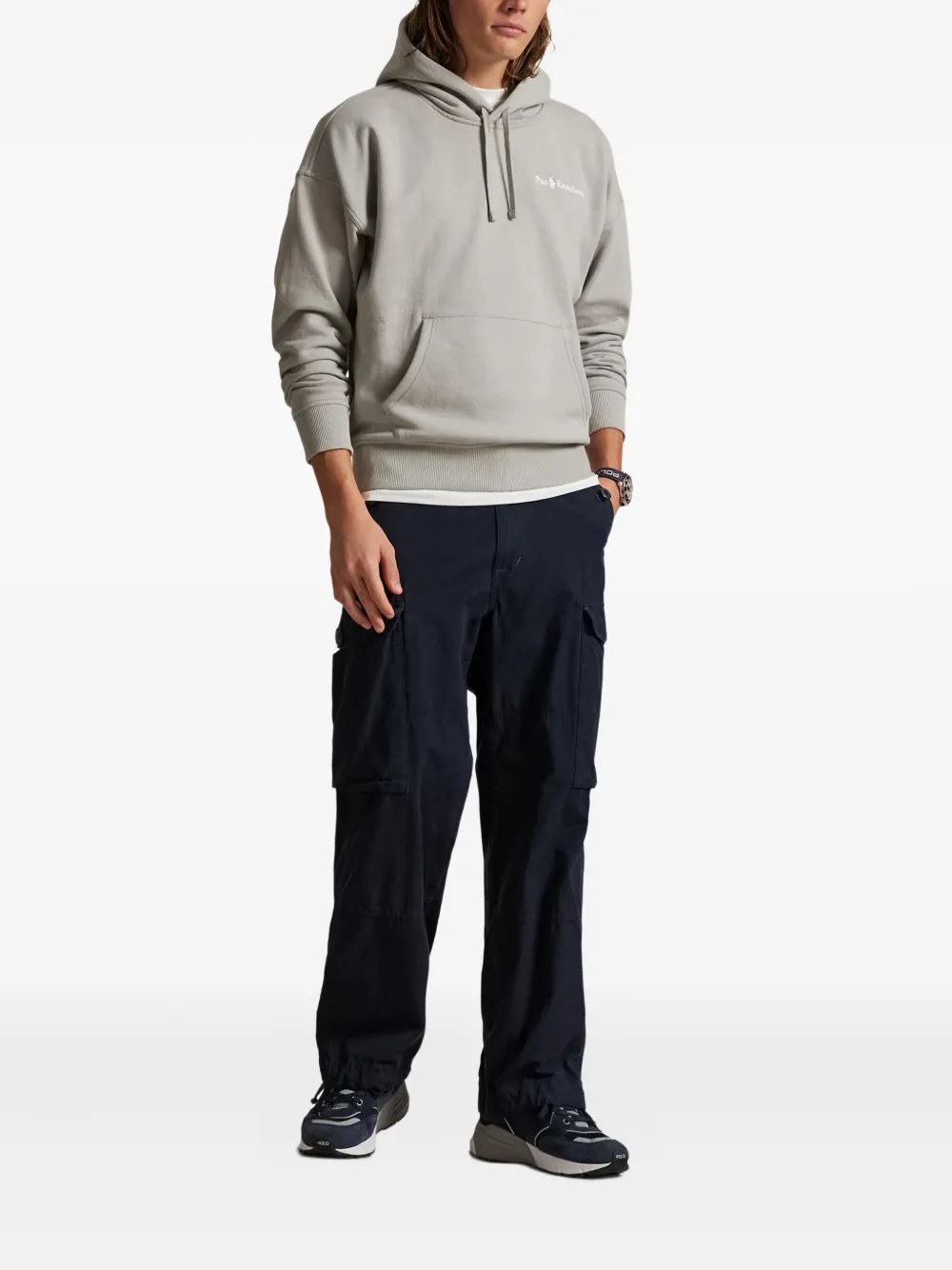 Polo Ralph Lauren Hoodie met opgestikte zak Grijs