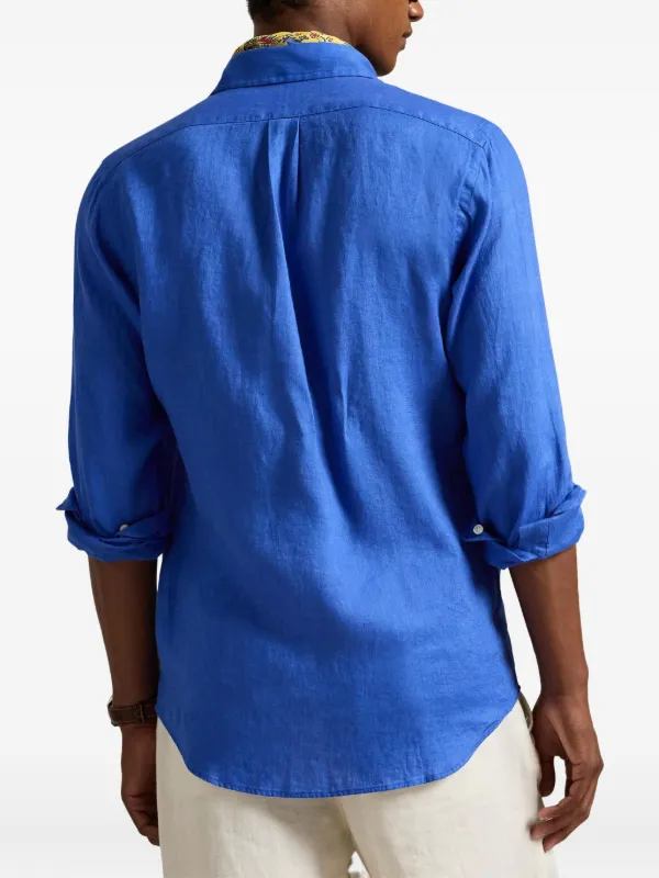 Polo by Ralph Lauren ロングスリーブポロ リネン混　ネイビー Polo by Ralph Lauren ロングスリーブポロ リネン混 ネイビー Polo