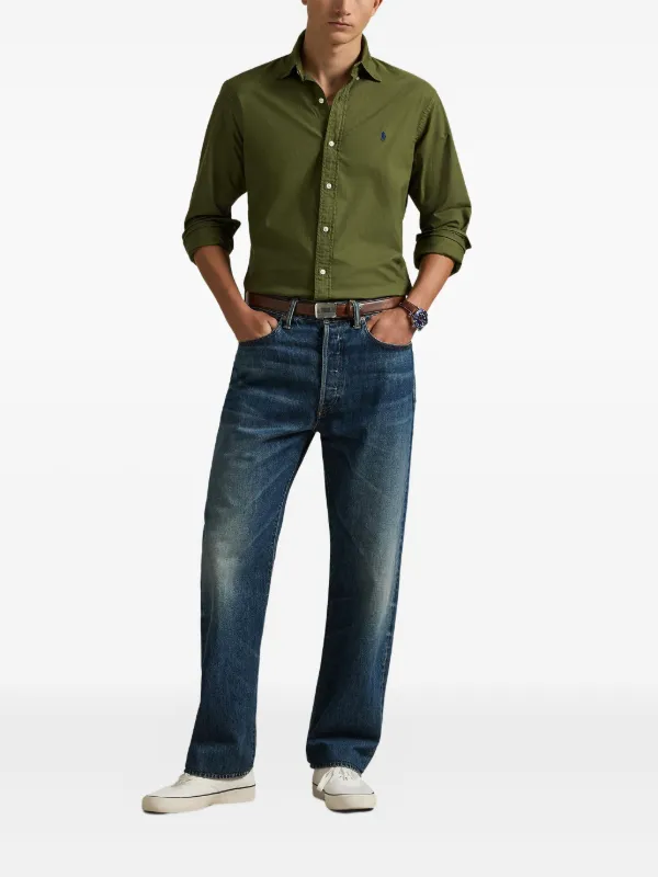 Polo Ralph Lauren long-sleeve Oxford Shirt | Green | FARFETCH
