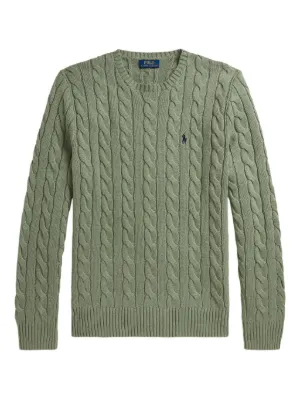 Polo Ralph Lauren ケーブルニット ハーフジップセーター | ブラウン