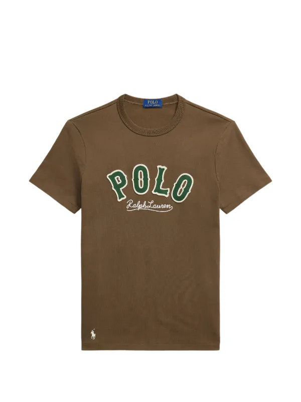 Polo Ralph Lauren – Large Logo Custom Fit T-SHIRT – Men – Cotton XS Brown