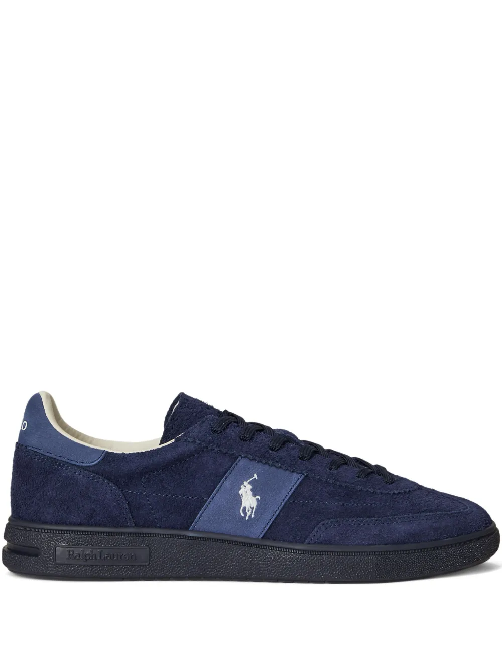 Polo Ralph Lauren Suède sneakers met logodetail Blauw