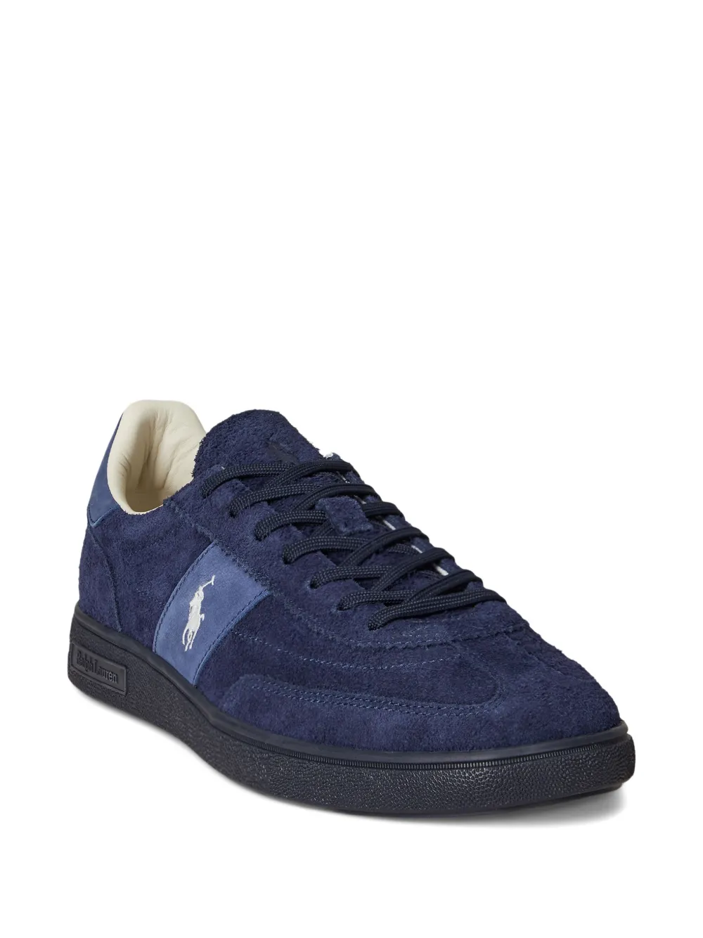 Polo Ralph Lauren Suède sneakers met logodetail Blauw