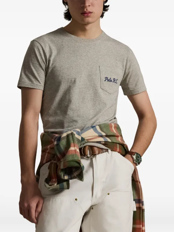 Polo Ralph Lauren Camiseta Com Bolso | Cinza | FARFETCH BR