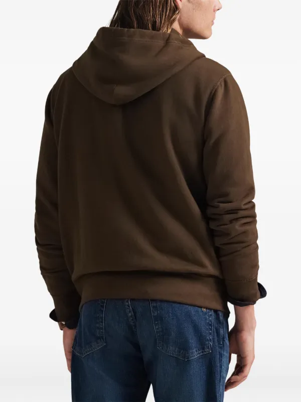 Polo Ralph Lauren Moletom De Capuz Com Zíper | Marrom | FARFETCH BR