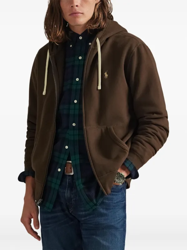 Polo Ralph Lauren zip-up Hoodie | Brown | FARFETCH