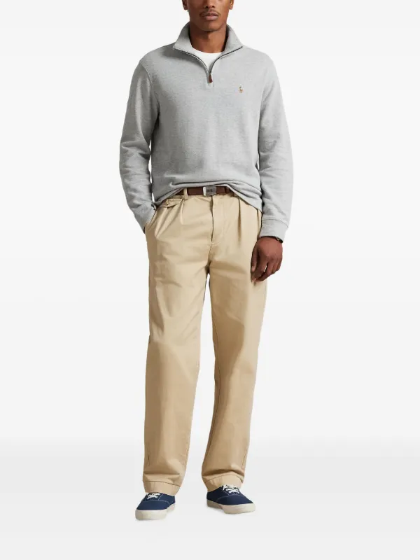 Polo Golf LAURENグレー ハーフジップアップ M Polo Golf LAURENグレー
