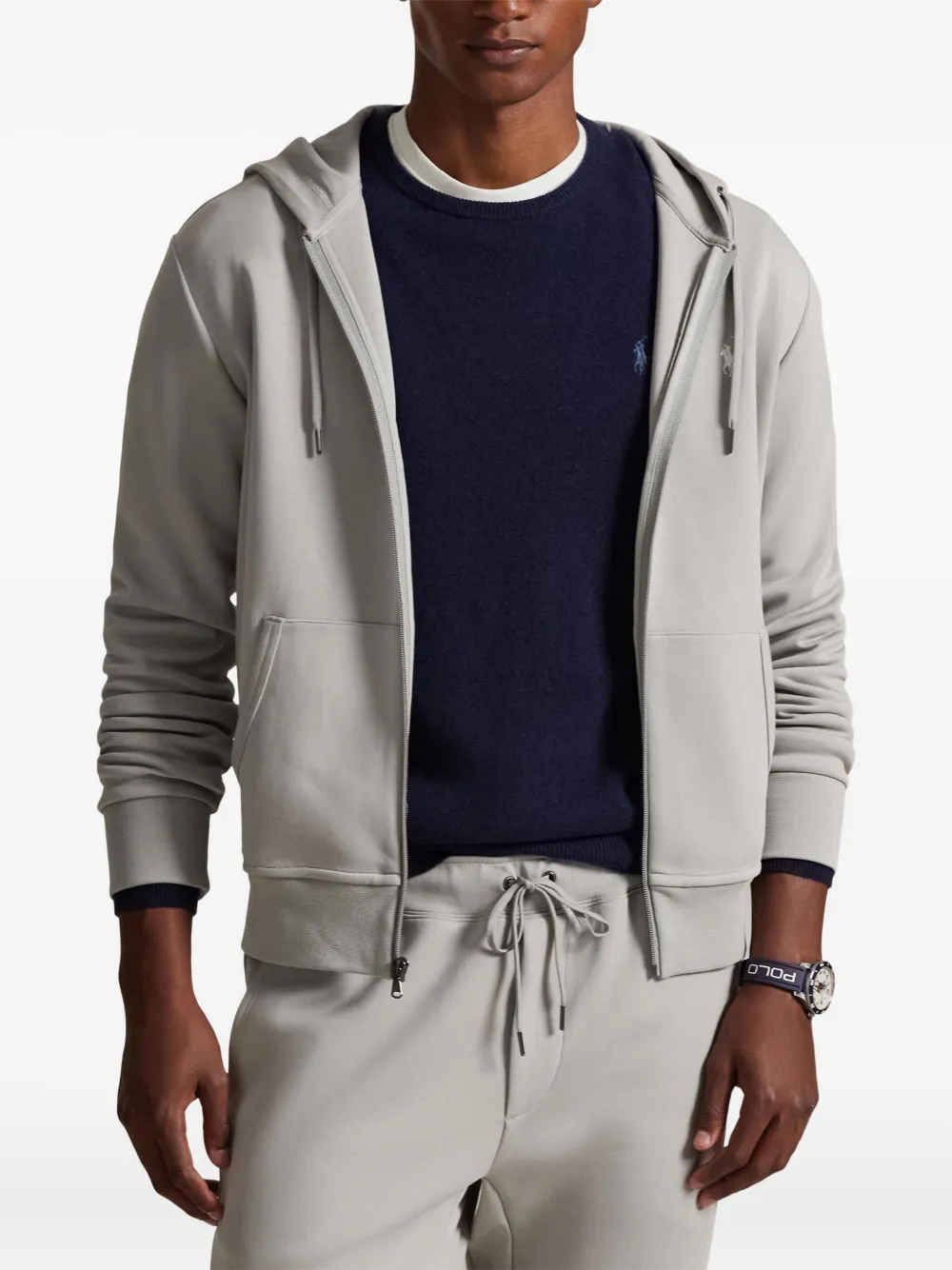 Polo Ralph Lauren Zip-up Hoodie In Gray
