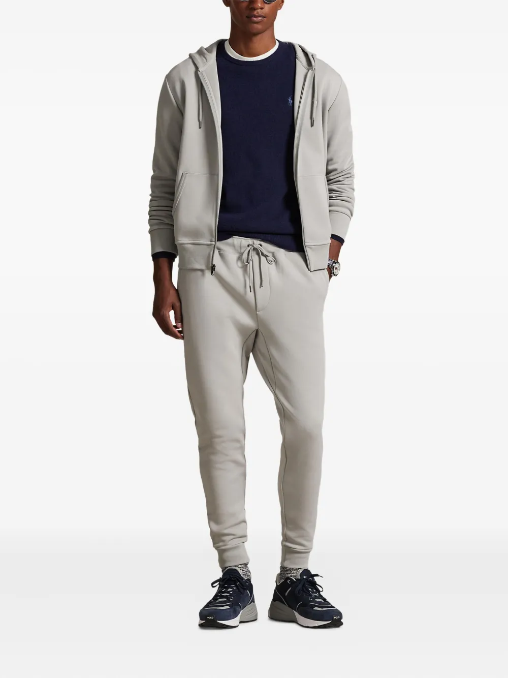 Polo Ralph Lauren Zip-up Hoodie In Gray