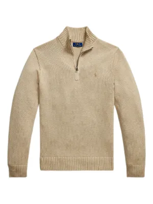 Polo Ralph Lauren half-zip Cotton Sweater | Neutrals | FARFETCH ZA