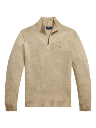Polo Ralph Lauren Suéter Mangas Longas Com Zíper | Neutro