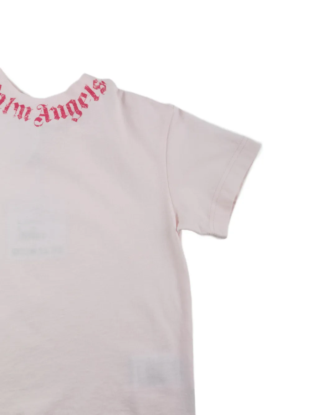 Palm Angels Kids T-shirt met logo-kraag Roze