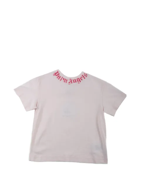 Palm Angels Kids playera con logo en el cuello