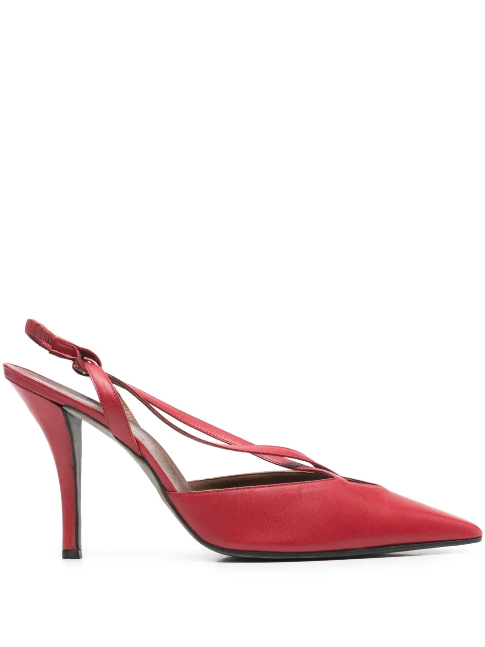ROMEO GIGLI Pre-owned 1990s 100mm Strappy Slingback Pumps In Red