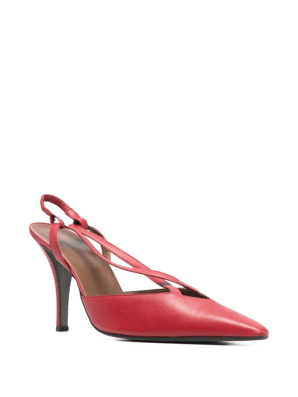 ROMEO GIGLI Pre-owned 1990s 100mm Strappy Slingback Pumps In Red