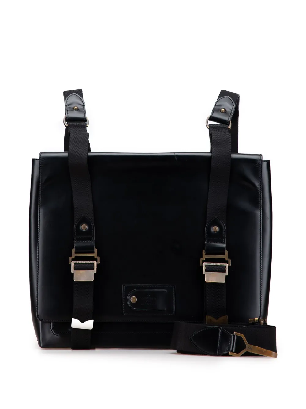 Pre-owned Louis Vuitton 2001 Liege Nomade Lussac Backpack Satchel In Black
