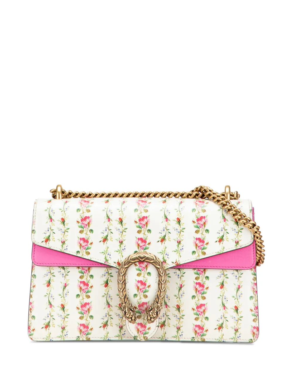 Gucci Pre-Owned 2016-2025 リミテッドエディション スモール カーフスキン フローラルプリント ディオニュソス