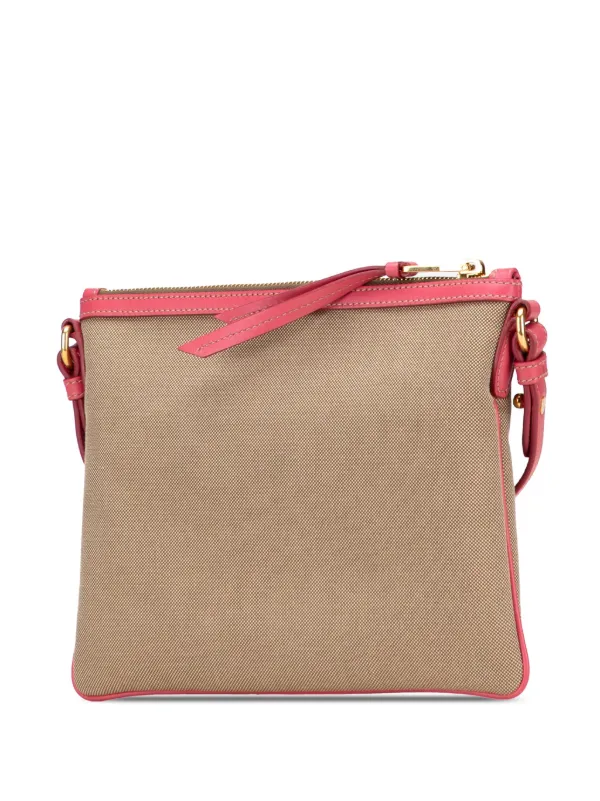 Prada Pre-Owned 2013-2025 キャンバス カナパ ロゴ ボウ ショルダー