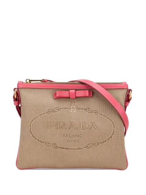 Prada Pre-Owned 2013-2025 Canvas Canapa Logo Bow crossbody bag