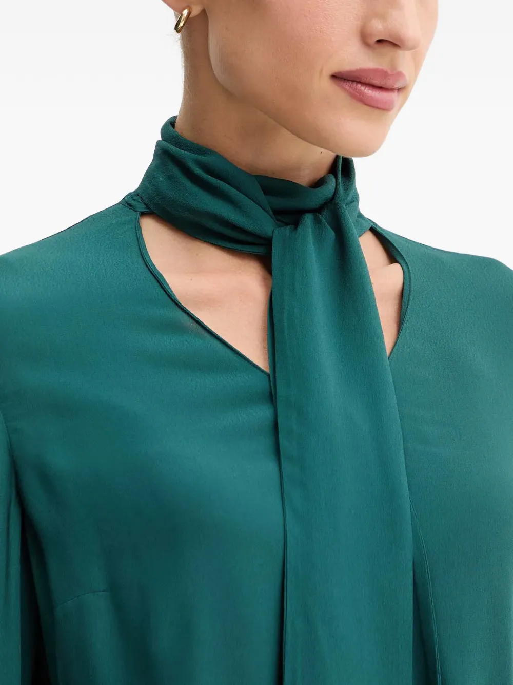 Patrizia Pepe Blouse met strikdetail Groen