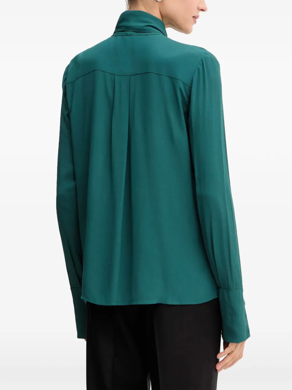 Patrizia Pepe Blouse met strikdetail Groen
