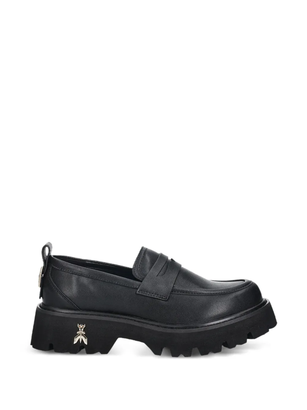Patrizia Pepe girl Loafers met rond neus en Fly-detail Zwart