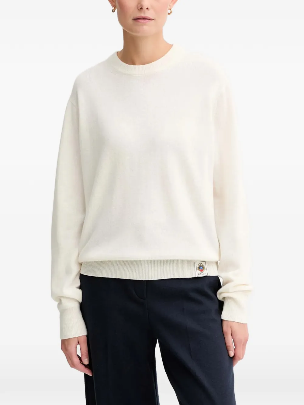Bally Logo-patch Sweater In White