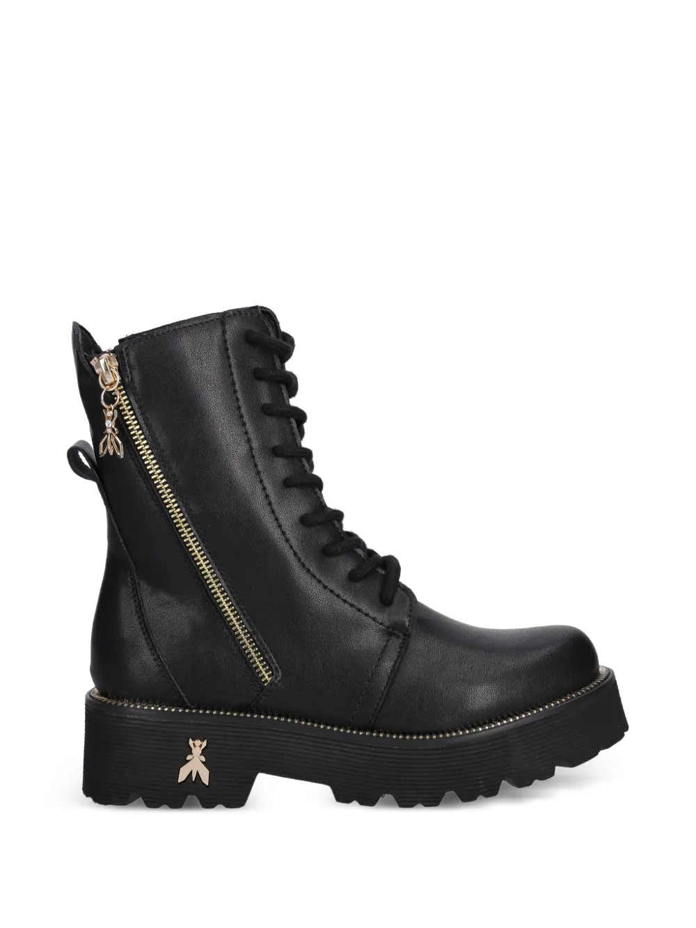 Patrizia Pepe girl Laarzen met ronde neus en Fly-detail Zwart