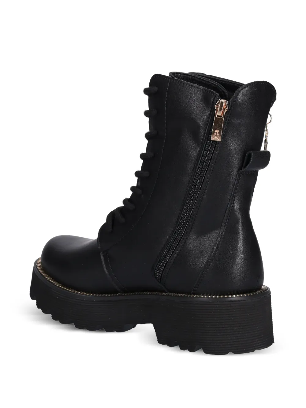 Patrizia Pepe girl Laarzen met ronde neus en Fly-detail Zwart