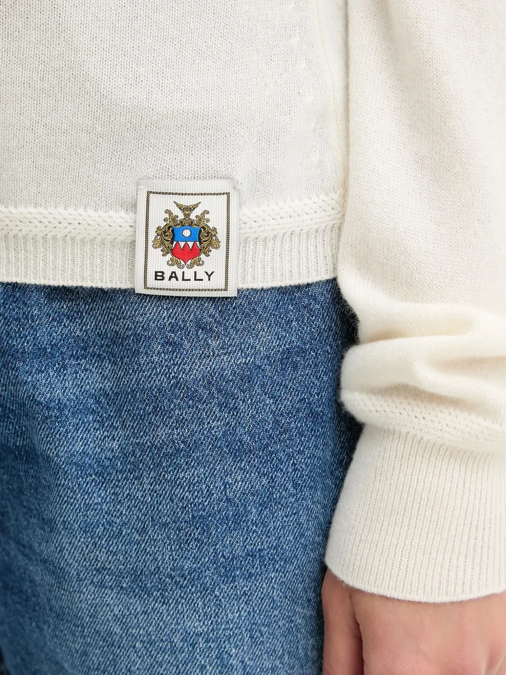 Bally Top met logopatch Beige