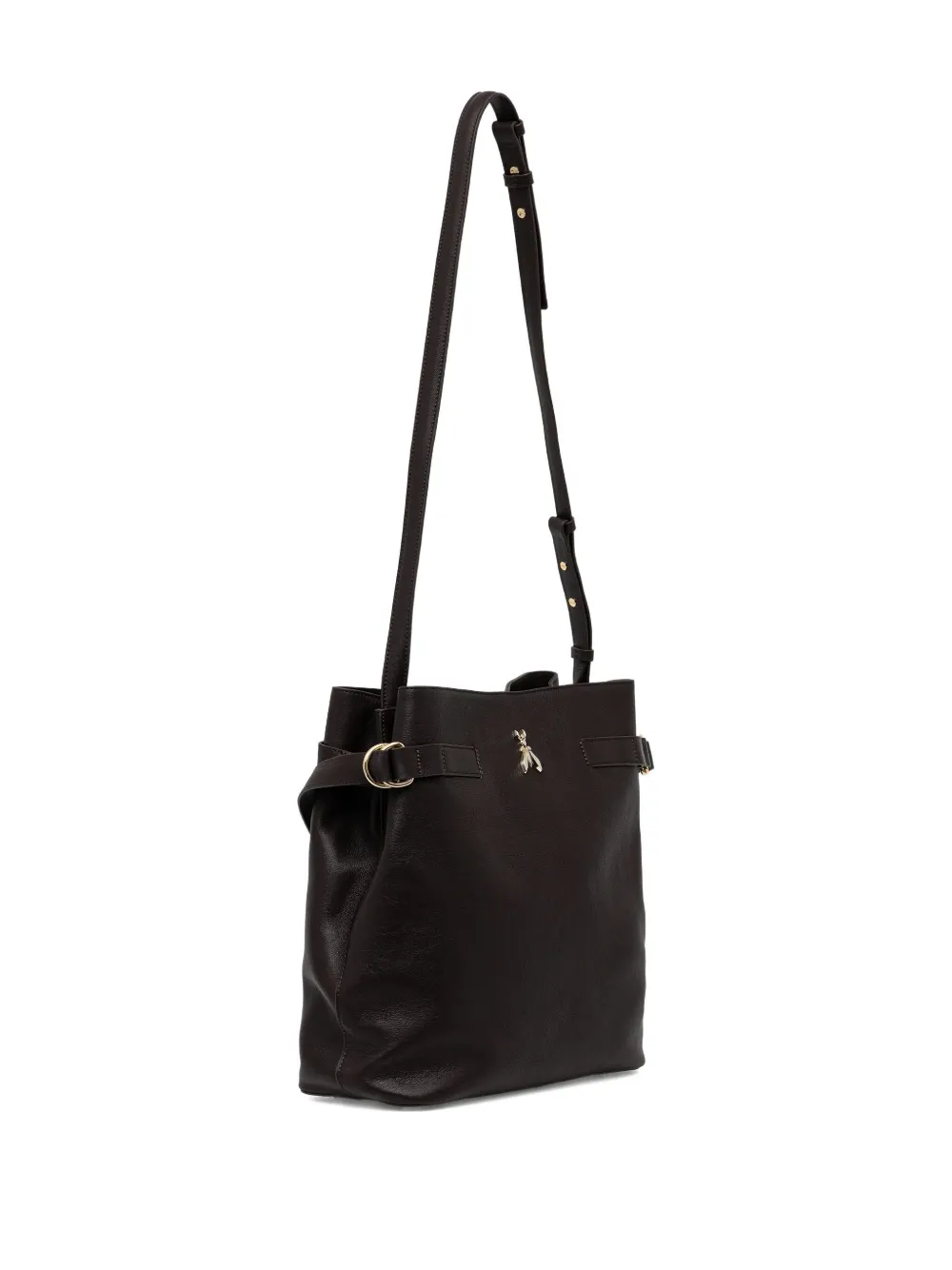 Patrizia Pepe New Business leather shoulder bag - Bruin