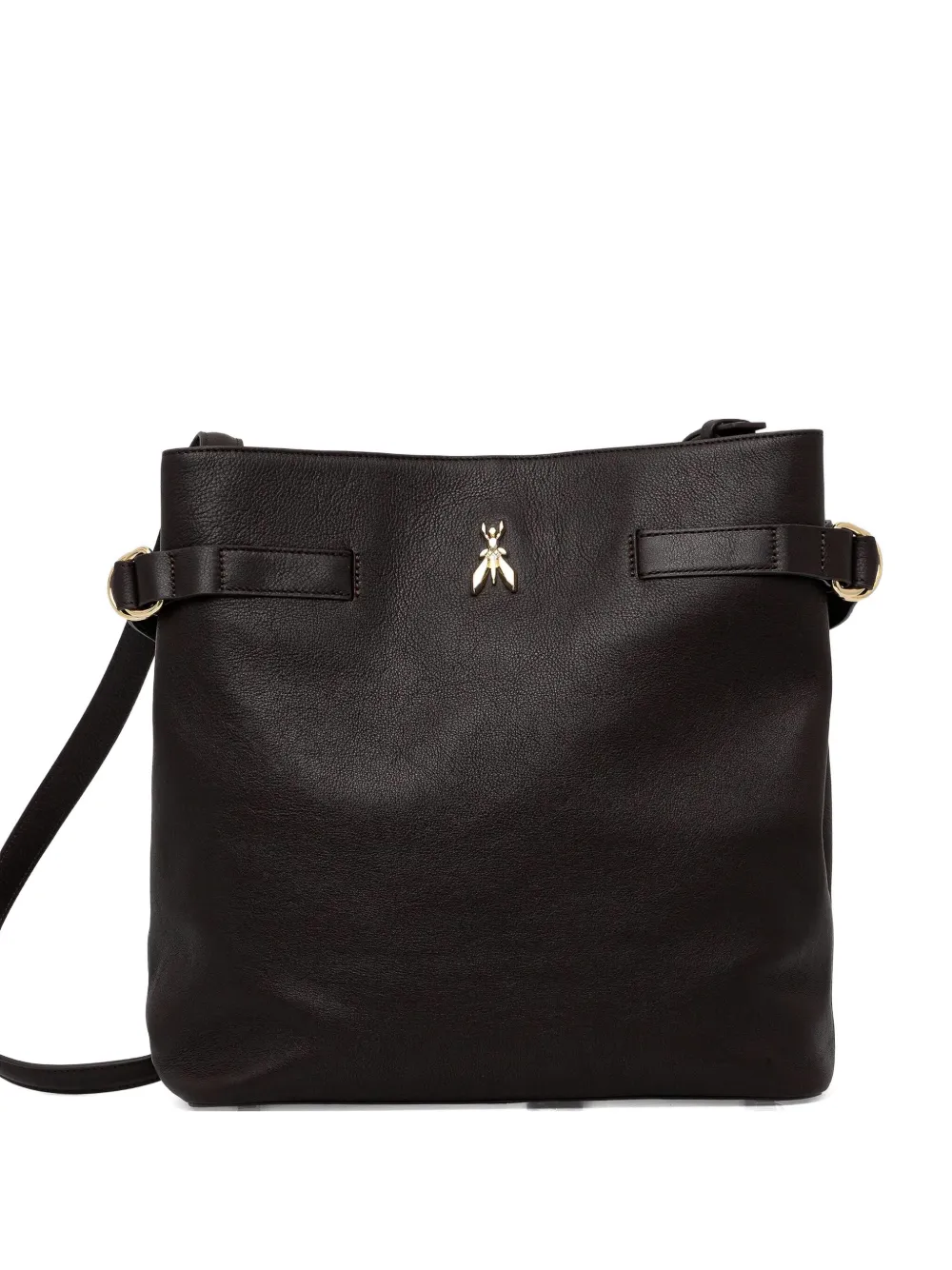 Patrizia Pepe New Business Leather Shoulder Bag In Brown